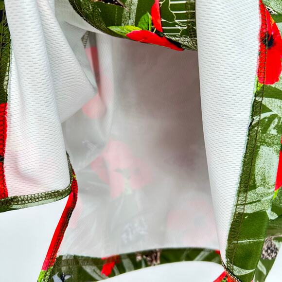 AE SPORT Marines Semper FI Hawaiian Shirt Green Red Men’s Medium NEW - Picture 9 of 12